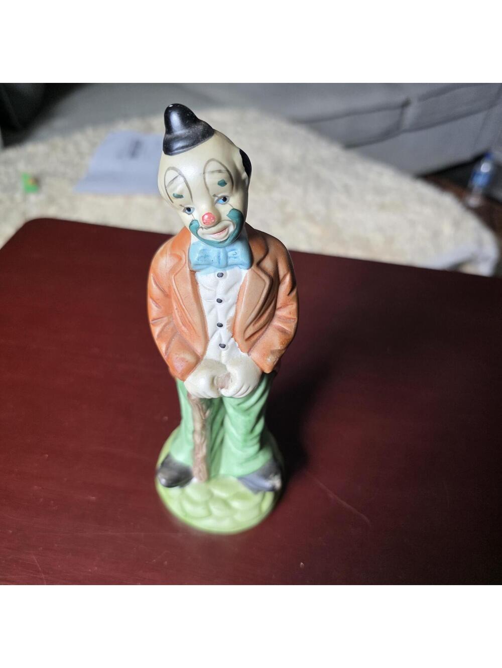 Vintage Porcelain Clown Figurine Sadcore Carnivalcore Cottagecore Collectible